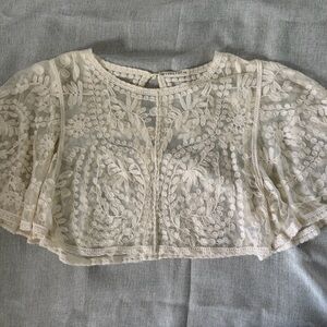 Wishlist Cream Lace Crop Top